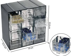 Armadio antracite slim 19x22h cm - Adorata