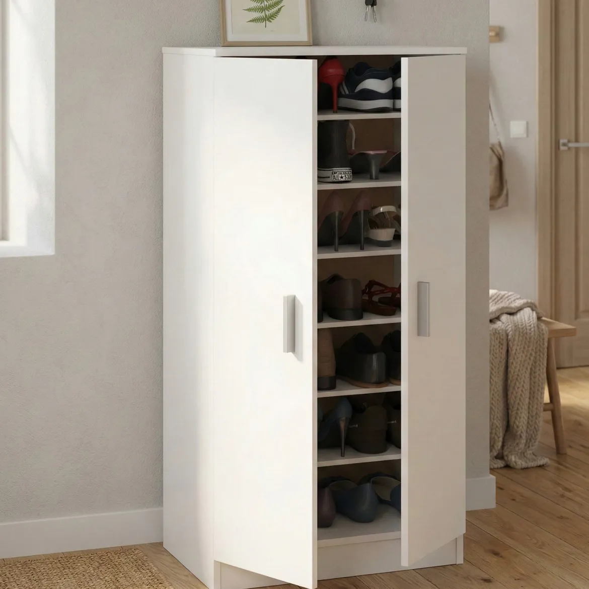Armadio bianco ante battenti 61x190h cm - Apro