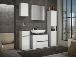 Armadio bianco lucido slim 34x81h cm - Sylvain