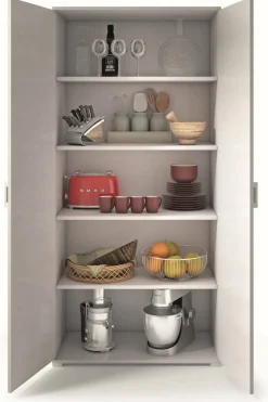 Armadio cemento e bianco 2 ante 90x195h cm - Aliosha