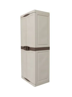 Armadio da esterno 2 ante beige e marrone 70x85h cm - Acira