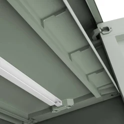 Armadio da esterno Quesnel, 80x44 h100 cm, Grigio e Verde