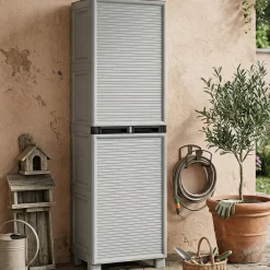 Armadio esterno grigio chiaro e nero 70x172h cm - Giri