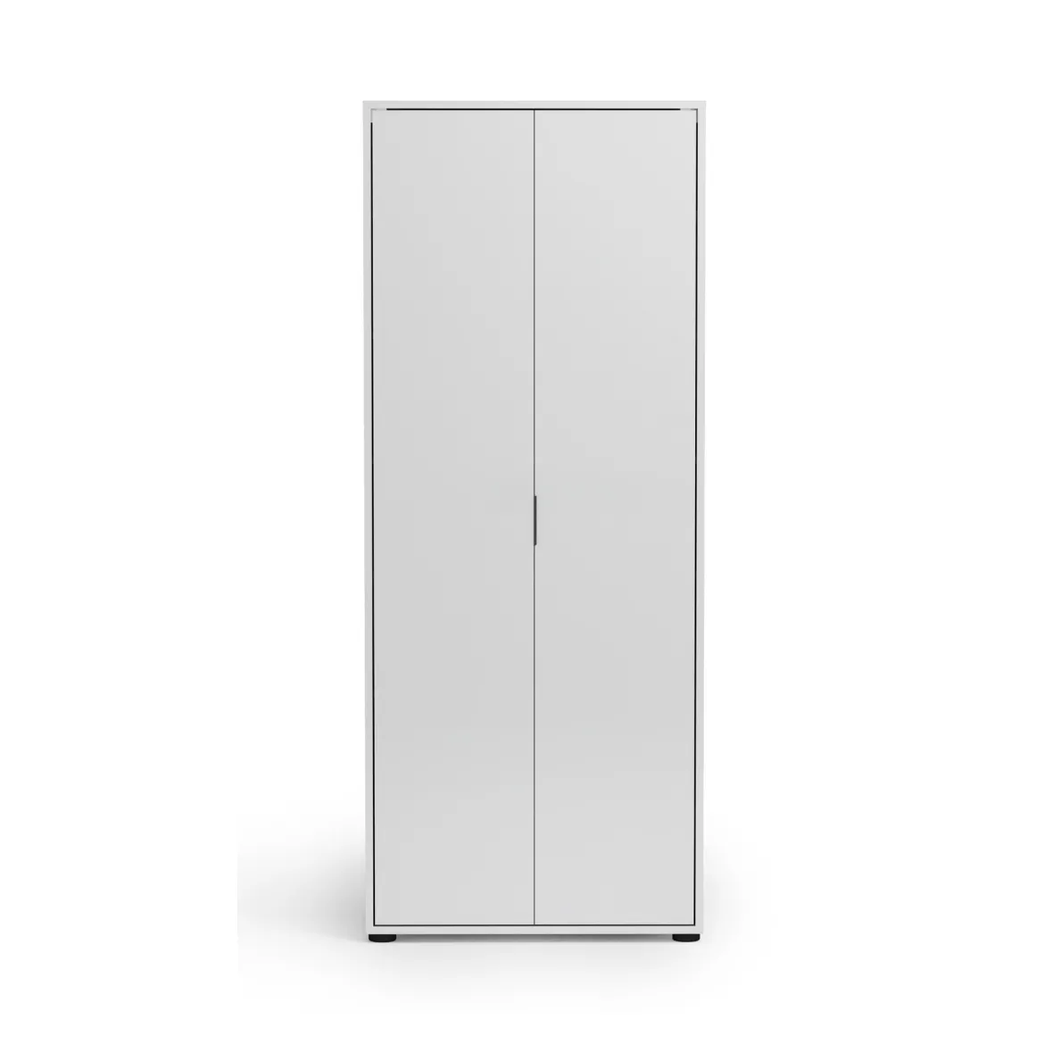 Armadio Multiuso 2 Ante Bianco Lucido Cassetti 6 Ripiani 72.5x180h cm, 2 Ante - Angitola