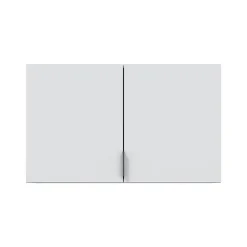 Armadio Multiuso 2 Ante Bianco un Ripiano Apertura Battente 80x88h cm, 2 Ante - Senorbi