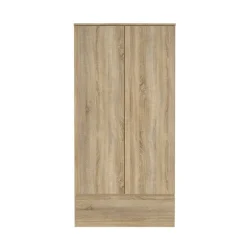 Armadio Multiuso 2 Ante Marrone Noce 8 Ripiani Apertura Maniglia 121x193h cm, 2 Ante - Procida