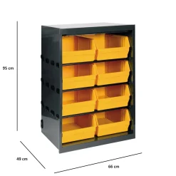 Armadio multiuso Dandreoll, Nero e Giallo, 68x20h95 cm