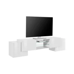 Base TV bianco lucido 200x40x37h cm 3 ante - Amore