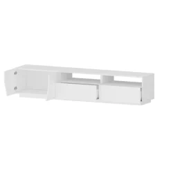 Base TV bianco lucido 210x45x45h cm 3 ante - Amis