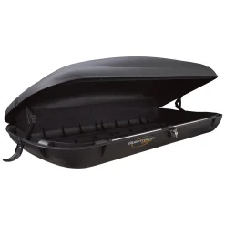 Baule Auto Nero Finitura Effetto Carbonio Capacità 350 l, 75 kg, Apertura Doppia Apertura Laterale Made in Italy - Copora