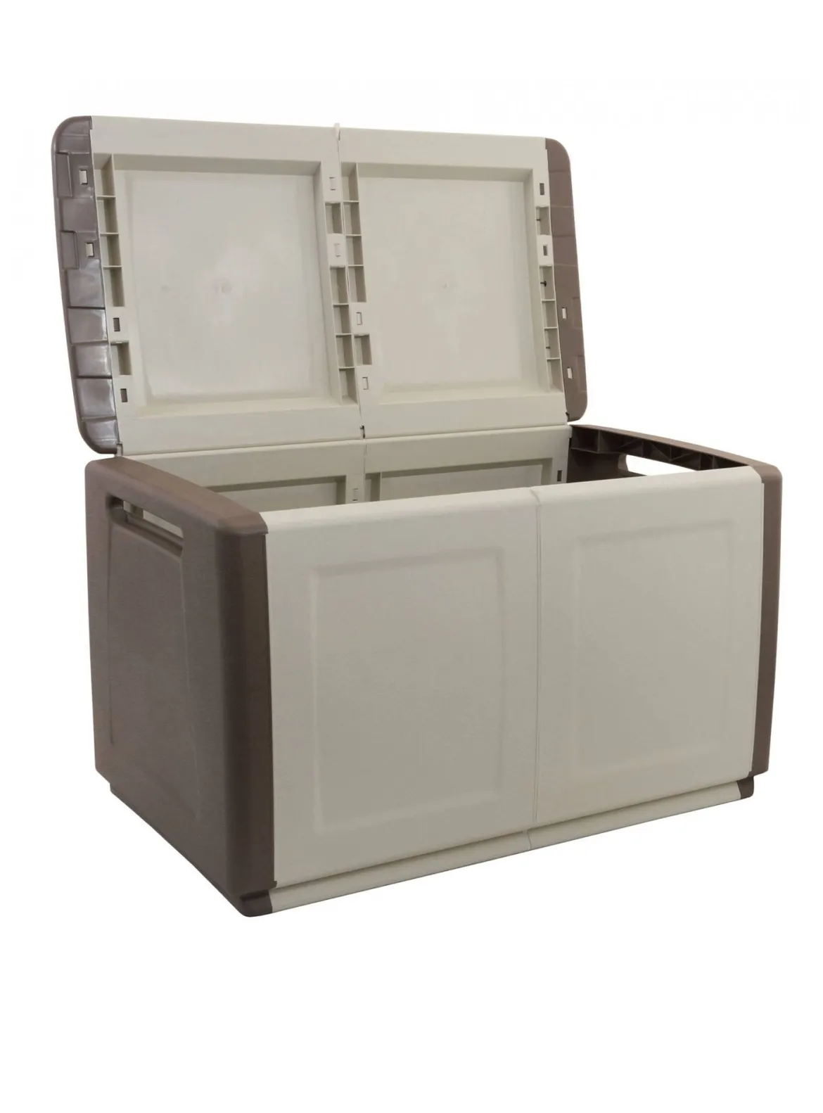 Baule da cortile in resina 96x53x57h cm beige e marrone - Andra