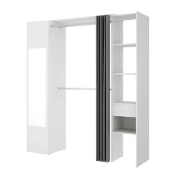 Cabina armadio classica bianca e rovere 196x187h cm - Ary