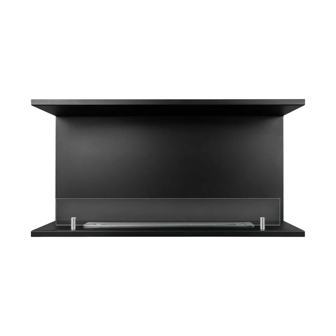 Camino a Bioetanolo Nero Capacità 1.5 lt Superficie Riscaldabile 30 90x24x45h cm, Potenza (kw) 3 - Novaledo