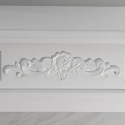 Camino Elettrico Bianco Superficie Riscaldabile 30 Potenza (kw) 0.9/1.8 121x38x108h cm, Indoor - Prasco