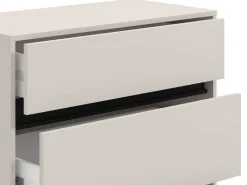 Cassettiera Beige Nero 6 Cassetti Apertura Scorrevole 157x40x90h cm, Chiusura Scorrevole - Mapello