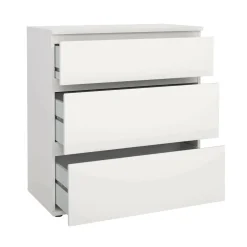 Cassettiera 3 cassetti bianca 77x70h cm - Artic