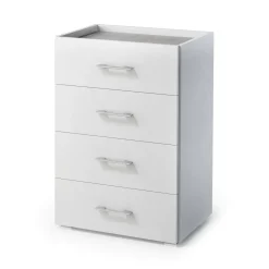Cassettiera in legno bianca e rovere 61x118h cm - Argenta