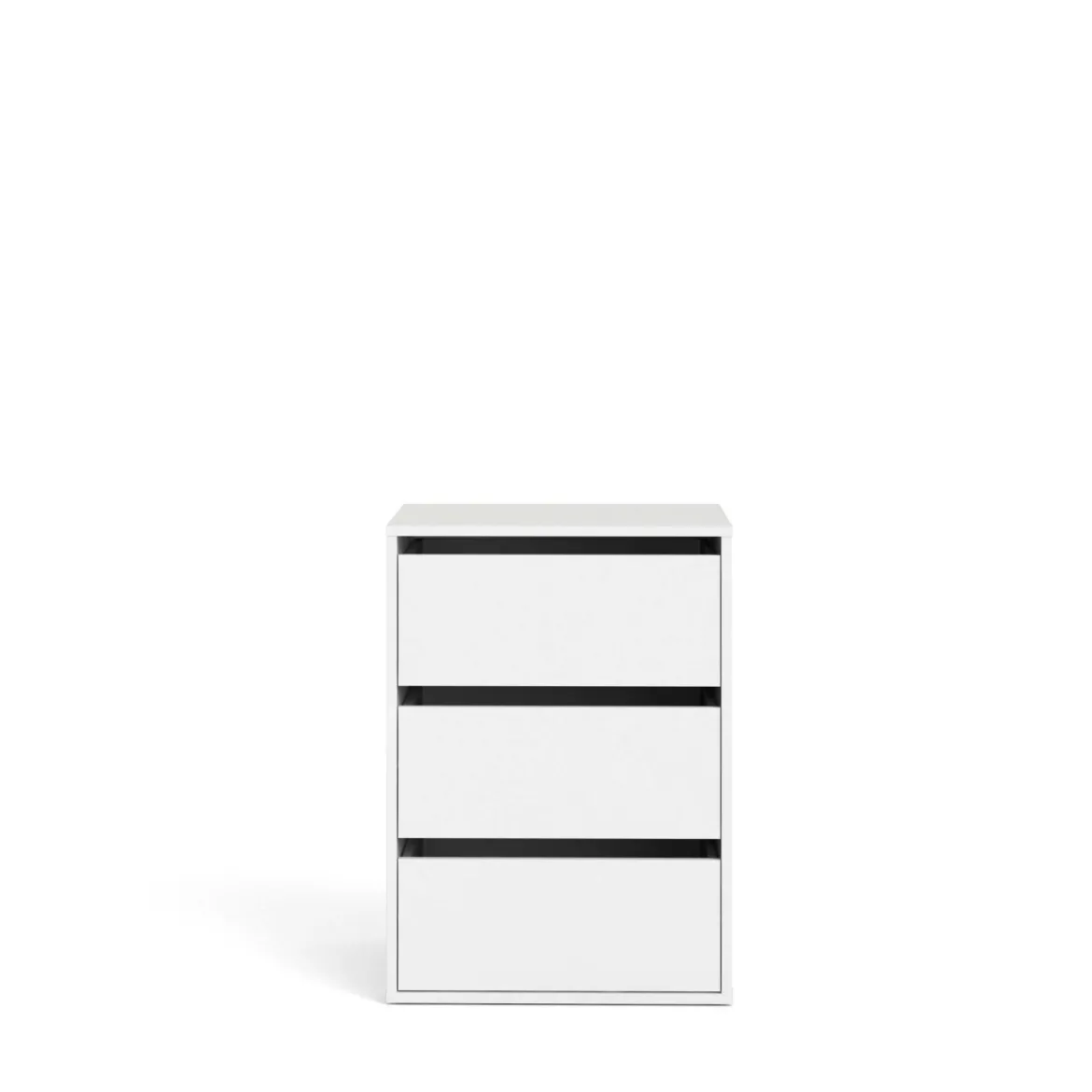 Cassettiera in legno bianca 61x117h cm - Aaron