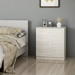 Cassettiera in legno bianca 72x77h cm - Gardo