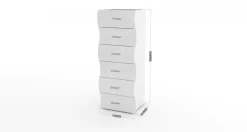 Cassettiera moderna bianca lucida 50x121h cm - Asch