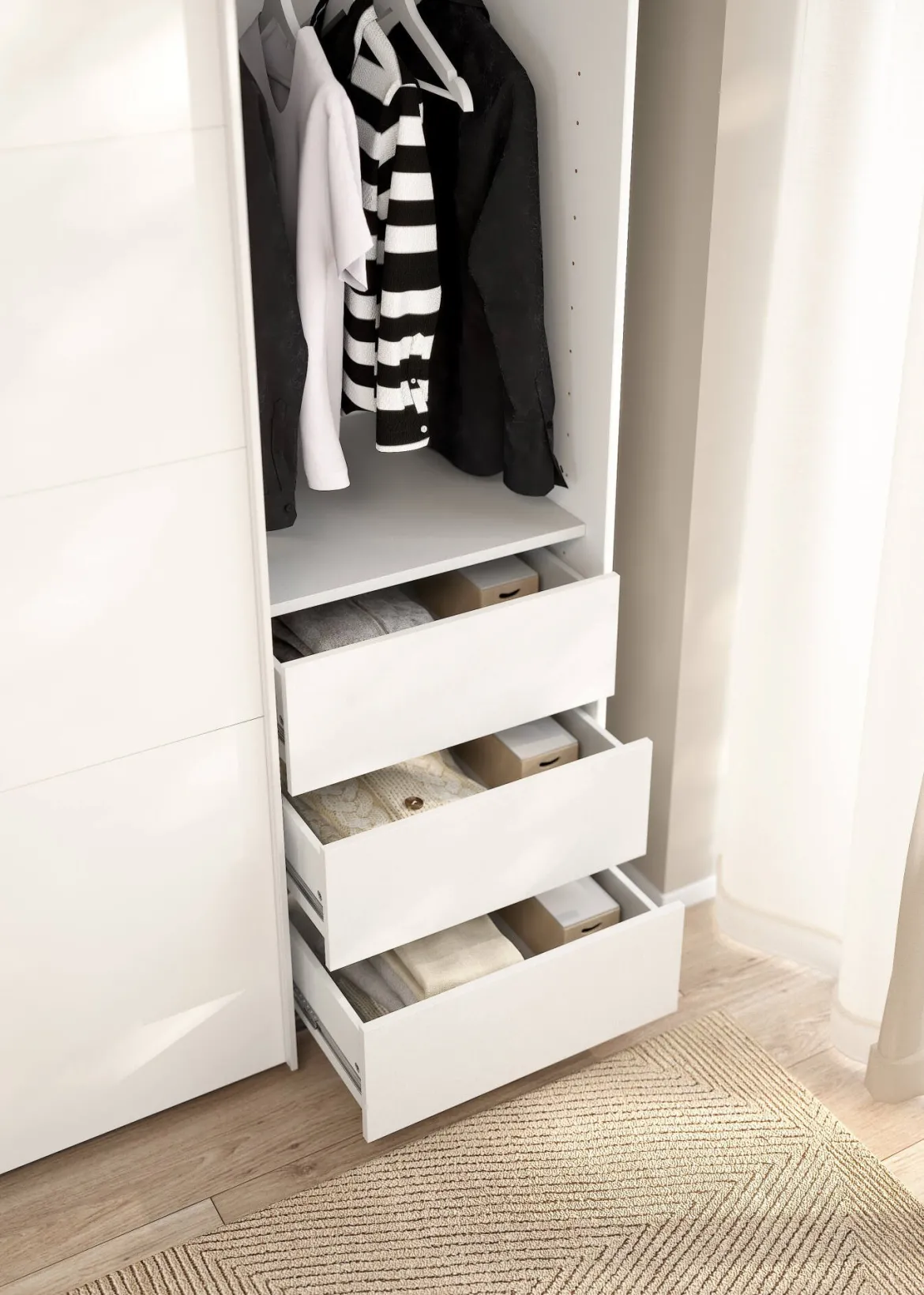 Cassettiera moderna bianca 60x57h cm - Antar
