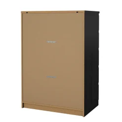 Cassettiera moderna nera 77x111h cm - Ansel