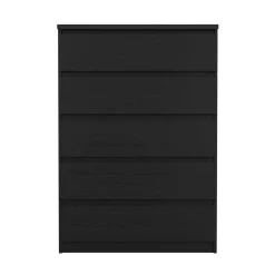 Cassettiera moderna nera 77x111h cm - Ansel