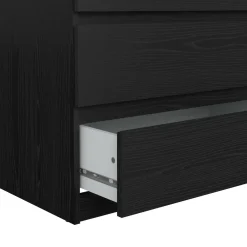 Cassettiera moderna nera 77x111h cm - Ansel