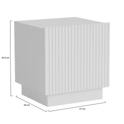 Comodino in legno bianco 50x34x58h cm - Arnad