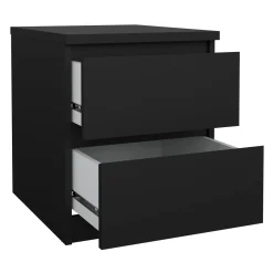 Comodino moderno nero 50x40x49h cm - Azar