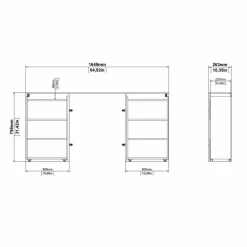 Comodino moderno rovere 37x30x48h cm - Kastri
