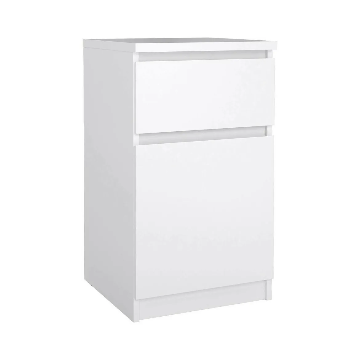 Comodino 1 ripiano bianco lucido 40x40x70h cm - Delfini