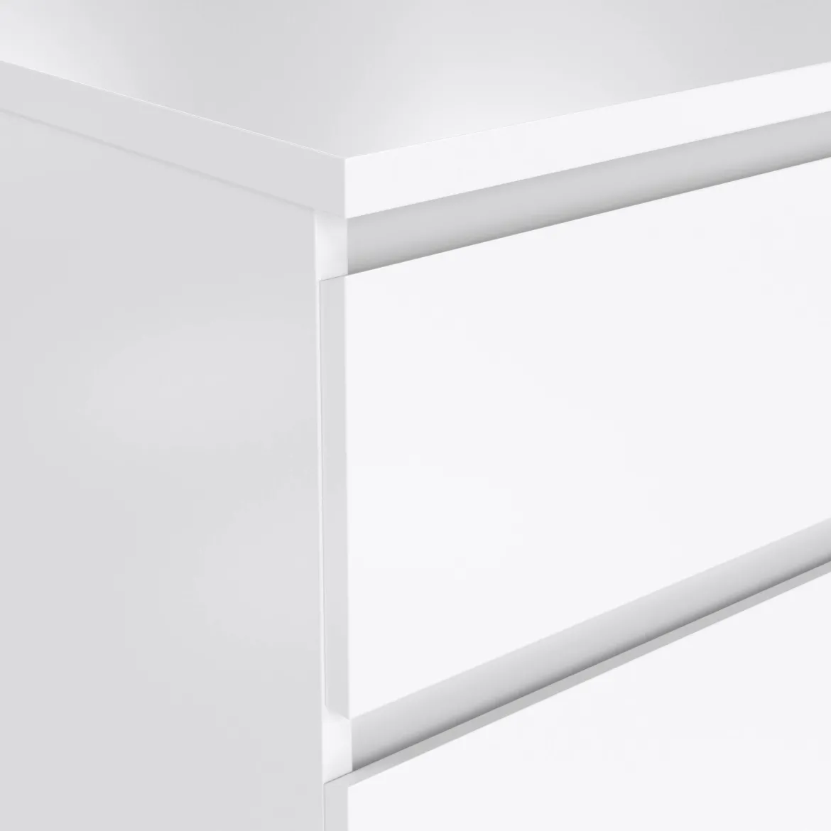 Comodino 1 ripiano bianco lucido 40x40x70h cm - Delfini