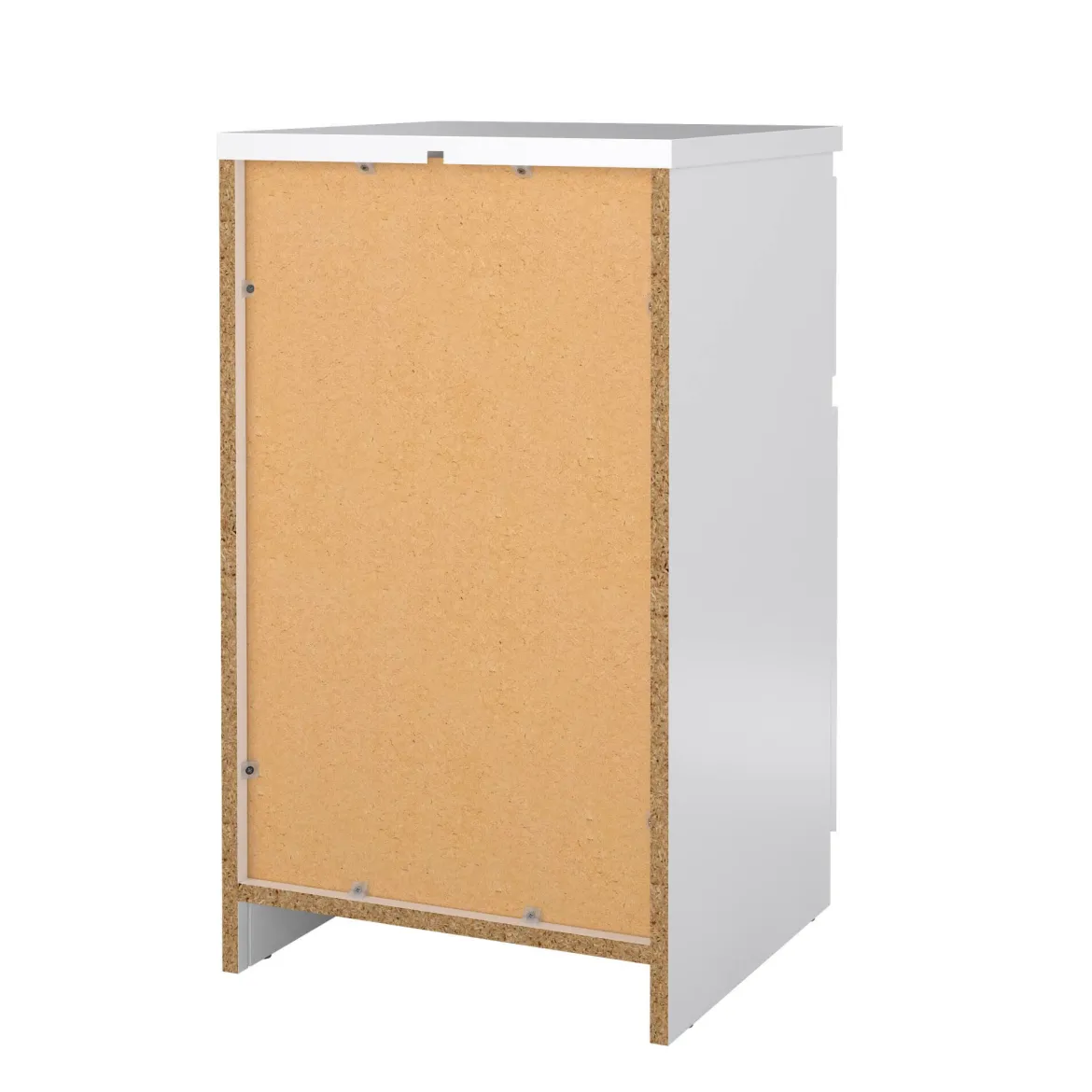 Comodino 1 ripiano bianco lucido 40x40x70h cm - Delfini
