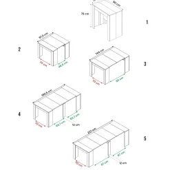 Consolle allungabile moderna 4-10 posti cemento - Abicitren