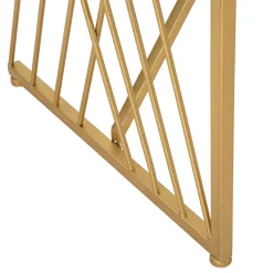 Consolle oro Trasparente un Ripiano Materiale Struttura in Vetro 120x40x80h cm, Colore Ripiano Trasparente - Axum