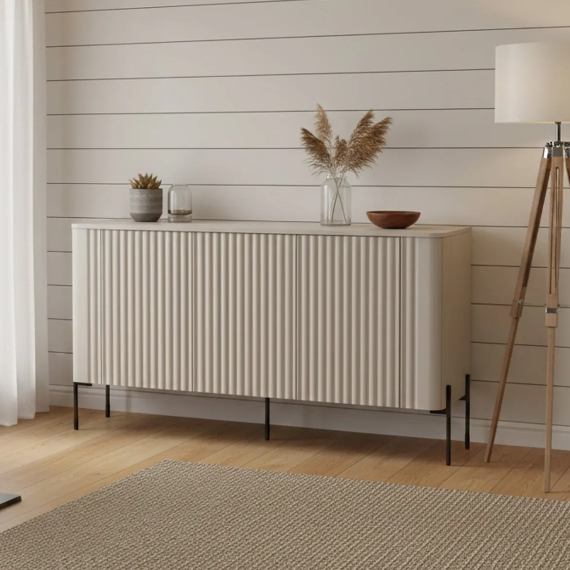 Credenza beige 150x39x80h cm 3 ante - Susegana