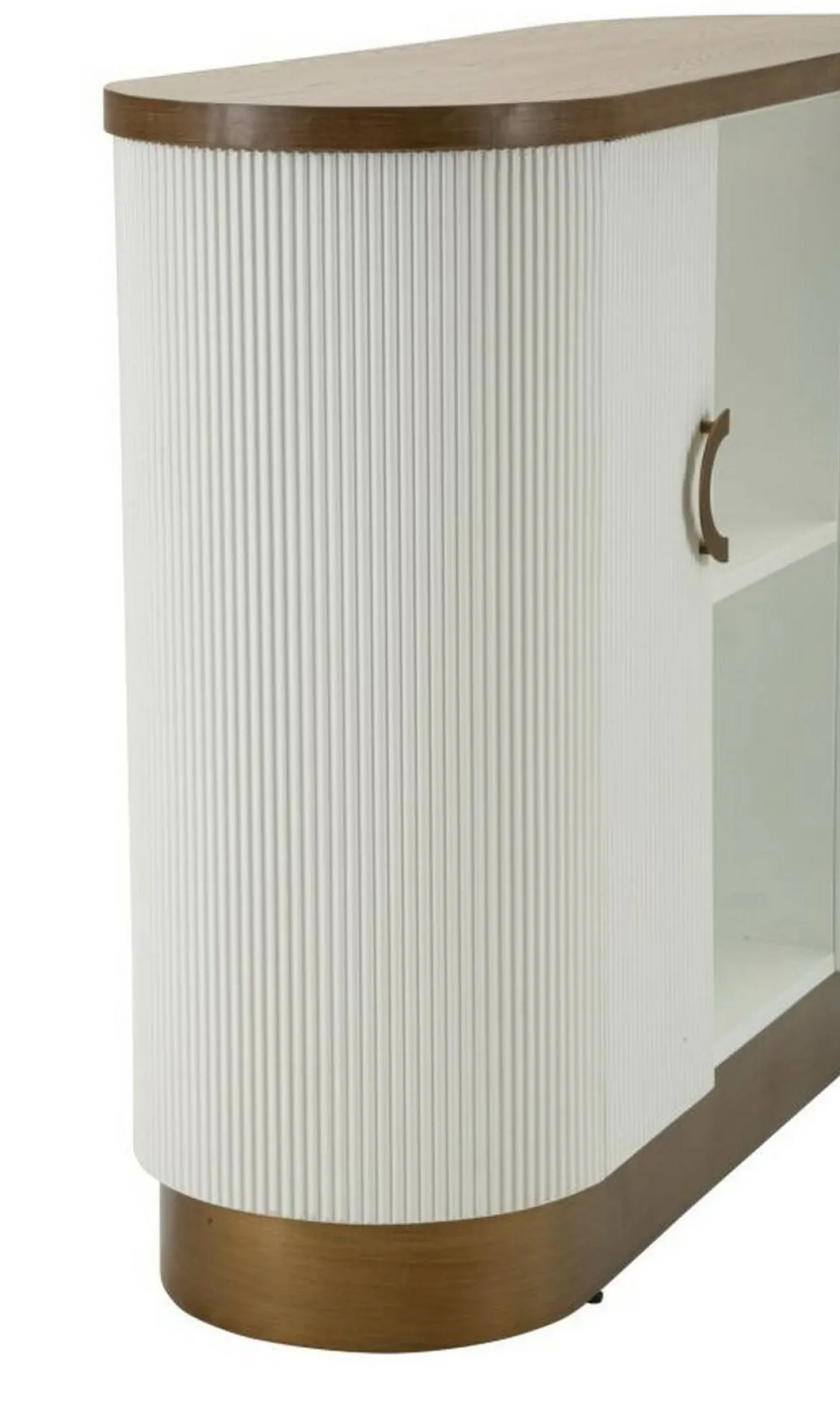 Credenza bianca e marrone 79x48x67h cm 2 ante - Kolinsky