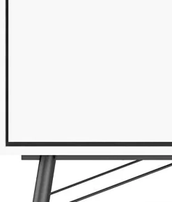 Credenza bianca e nera 150x30x80h cm 2 ante - Basilia