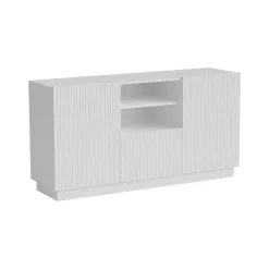 Credenza bianca 150x40x78h cm 2 ante e 1 cassetto - Serchio