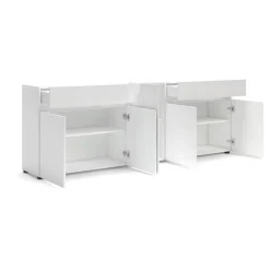Credenza bianco lucida 79x43x86h cm 2 ante - Amento