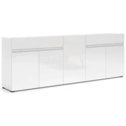 Credenza bianco lucida 79x43x86h cm 2 ante - Amento