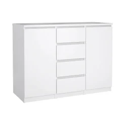 Credenza bianco lucida 121x38x86h cm 2 ante - Acab