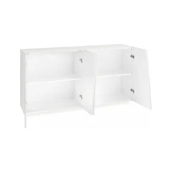 Credenza bianco lucida 158x43x86h cm 4 ante - Agis