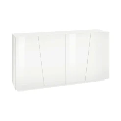 Credenza bianco lucida 158x43x86h cm 4 ante - Agis