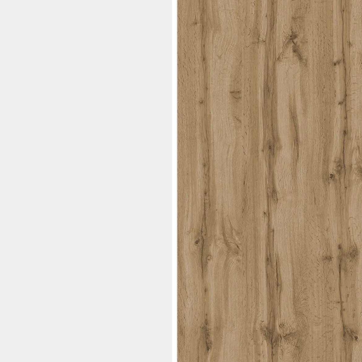 Credenza Bianco Lucido Marrone Rovere 7 Ripiani Apertura Battente 200x35x70h cm, 5 Ante Made in Italy - Cordele