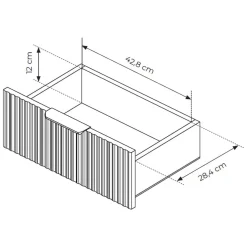 Credenza Bianco oro 3 Cassetti 2 Ripiani 163x38x81h cm, Apertura Battente, Scorrevole - Halilala