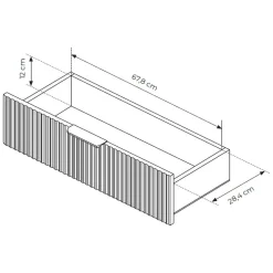 Credenza Bianco oro 3 Cassetti un Ripiano 138x38x81h cm, Apertura Battente, Scorrevole - Halilomo