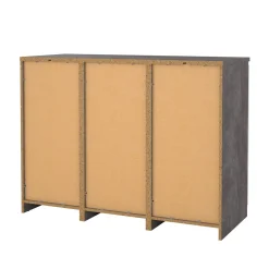 Credenza cemento e bianco lucida 138x42x86h cm 3 ante - Dolphin