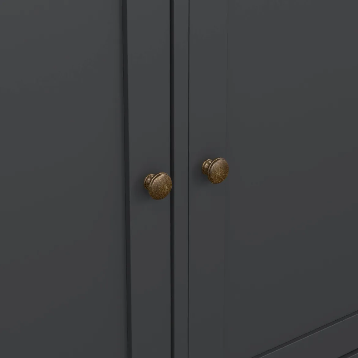 Credenza grigia 143x46x91h cm 3 ante e 3 cassetti - Asola